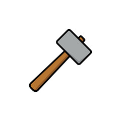 Hammer Icon Vector Design Template