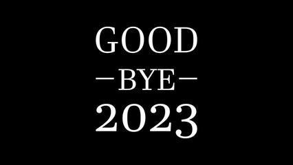 Fototapeta na wymiar Essential Goodbye 2023 Stylish Text Design