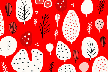 Christmas winter seamless pattern background. Good for fashion fabrics, children’s clothing, T-shirts, postcards, email header, wallpaper, banner, posters, events, covers, advertising, and more.