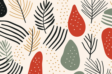 Winter floral seamless pattern background. Good for fashion fabrics, children’s clothing, T-shirts, postcards, email header, wallpaper, banner, posters, events, covers, and more.