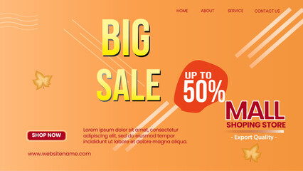 Obraz premium Header vector template for photo and text. Banner material design for web. Landing page, online shop