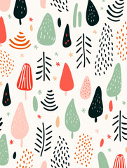 Christmas winter seamless pattern background. Good for fashion fabrics, children’s clothing, T-shirts, postcards, email header, wallpaper, banner, posters, events, covers, advertising, and more.
