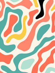 Colorful abstract pattern background. Good for fashion fabrics, children’s clothing, T-shirts, postcards, email header, wallpaper, banner, posters, events, covers, advertising, and more.