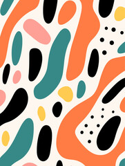 Colorful abstract pattern background. Good for fashion fabrics, children’s clothing, T-shirts, postcards, email header, wallpaper, banner, posters, events, covers, advertising, and more.