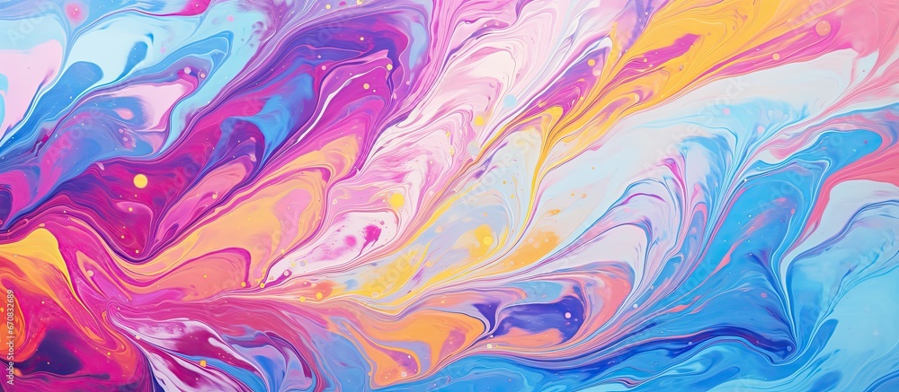 Poster abstract patterns made with oil paint resembling marbled designs vibrant and textured backdrop displ