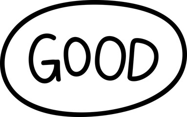 Hand drawn good text element