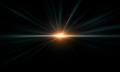 	
Beautiful light flares. Glowing streaks on dark background