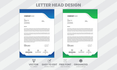 modern and simple letter head design.