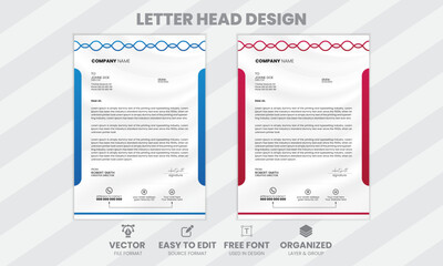 Obraz premium modern and simple letter head design.