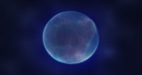 Abstract energy sphere round glowing magical digital futuristic space background
