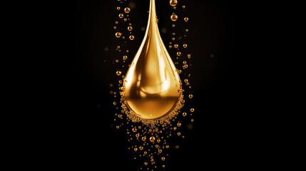 Golden Water Drop background wallpaper design