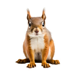 Obraz premium North American red squirrel on transparent background