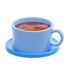 3D Rendering Hot Chocolate Drink icon Illustration