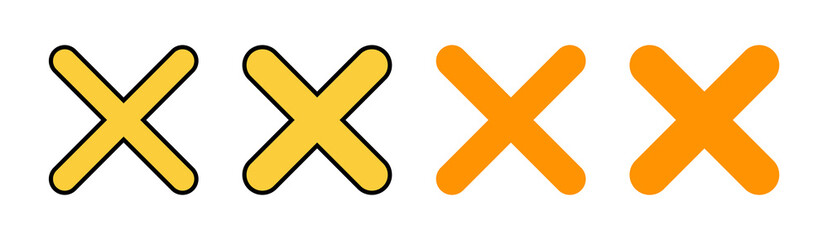 Obraz premium Close icon set for web and mobile app. Delete sign and symbol. cross sign
