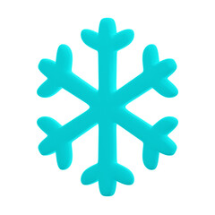 Obraz premium 3D Rendering Snowflake icon Illustration