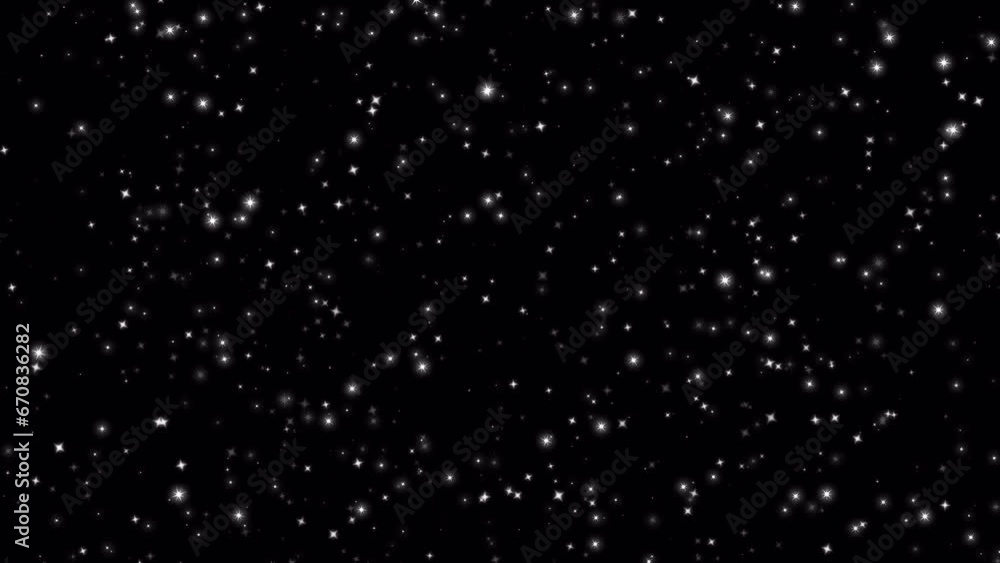 Wall mural 無数の星が輝く夜空[4k-背景透過]countless shining stars in night sky[with alpha channel / transparent background]4