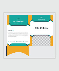 Elegant file folder design template. Creative fresh clean and modern file folder design. Vector illustration file folder print design.