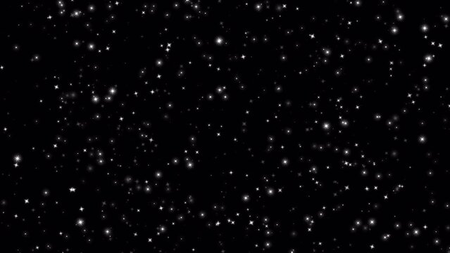 シンプルキラキラ夜空 4K-背景透過