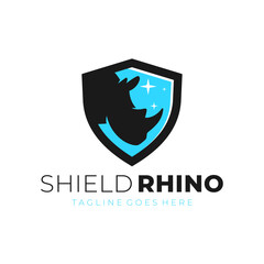 rhino shield illustration logo