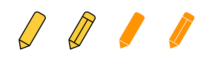 Pencil icon set for web and mobile app. pen sign and symbol. edit icon vector