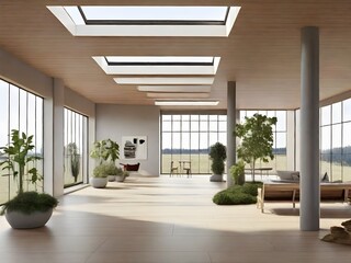 Fototapeta premium modern living room with floor