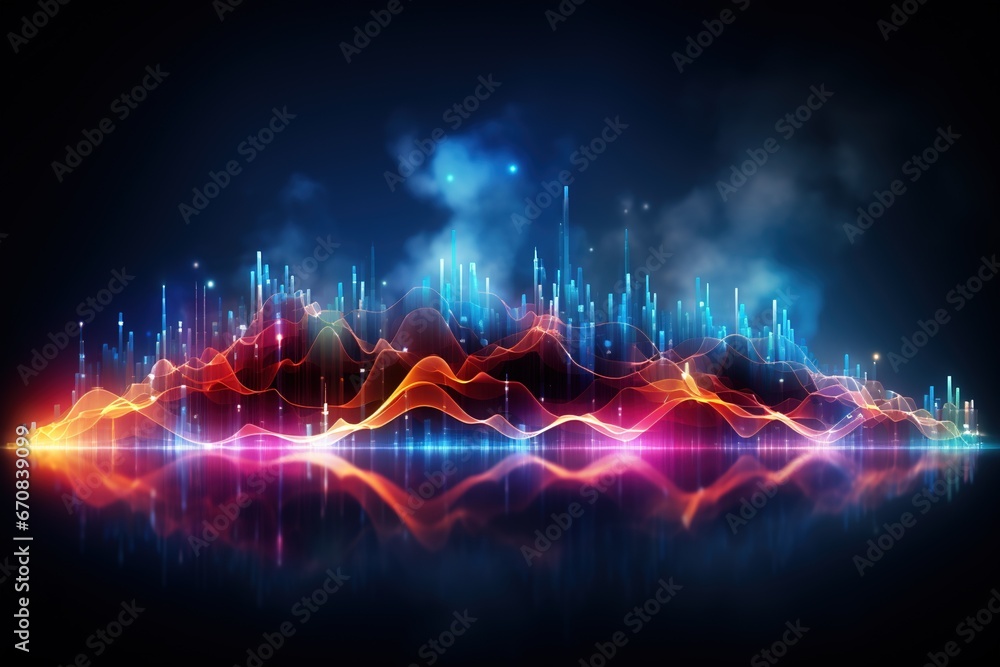 Aufkleber abstract background technology, cloud networking, generative ai.