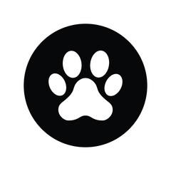 Fototapeta premium Paw Print Icon Vector Design Template