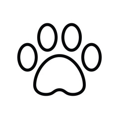 Paw Print Icon Vector Design Template