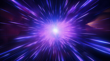 blue, purple glowing. Magical explosion with colorful speed glow. Abstract star or sun. Explosion effect. Fast motion effect. Overlays, overlay, light transition, effects sunlight, lens flare, light. - obrazy, fototapety, plakaty