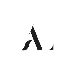 AL, AL monogram logo design, alphabet logo concept, al initial letter logo design concept