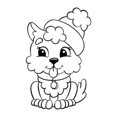 Coloring page for kids. Digital stamp. Cartoon style character. Isolated on white background. Vector illustration.