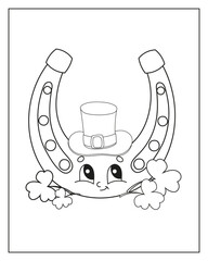 Coloring book page for kids. Cartoon style character. Isolated on white background. Vector illustration.