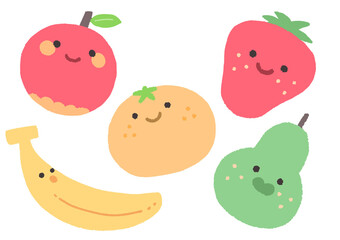 かわいいフルーツたち