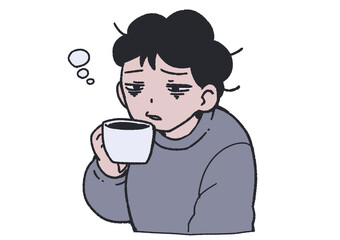 カフェインで眠気をごまかす人