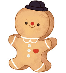 christmas time, gingerbread man ,illustration for your happy time decorate.