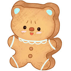 bear ginger bread , illustration for your happy time decorate.