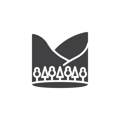 Mountains hill and forest trees vector icon