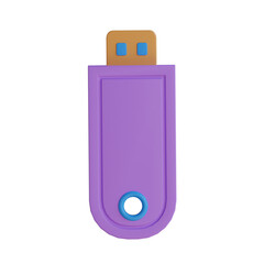 Purple Pen Drive with Stylish 3D Model. 3D Model Purple Pen Drive Ideal for Everyday Use.
3d illustration, 3d element, 3d rendering. 3d visualization isolated on a transparent background