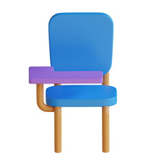 Blue Desk Chair in an Attractive 3D Model. 3D Model of a Blue Desk Chair Ideal for Workspaces.
3d illustration, 3d element, 3d rendering. 3d visualization isolated on a transparent background