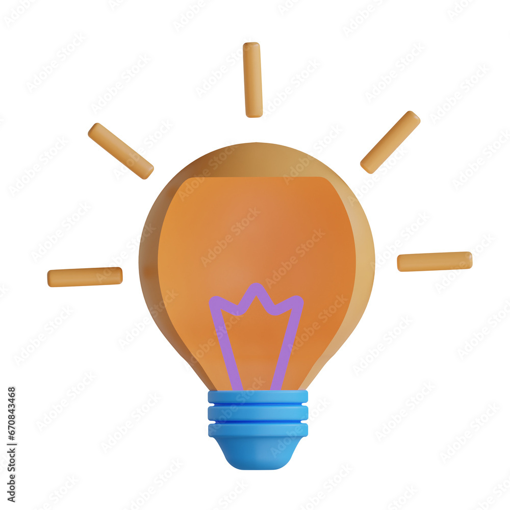 Poster cream-colored creativity lamp with an attractive 3d model. 3d model of a cream-colored creativity la