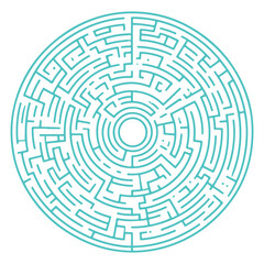 a circle maze game for kids, the challenging riddle game, the labyrinth for learning