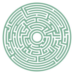 a circle maze game for kids, the challenging riddle game, the labyrinth for learning