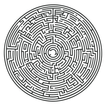 a circle maze game for kids, the challenging riddle game, the labyrinth for learning