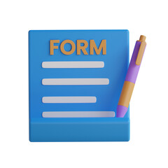 Blue Form with an Attractive 3D Model. 3D Model of a Blue Form Ideal for Data Entry.
3d illustration, 3d element, 3d rendering. 3d visualization isolated on a transparent background