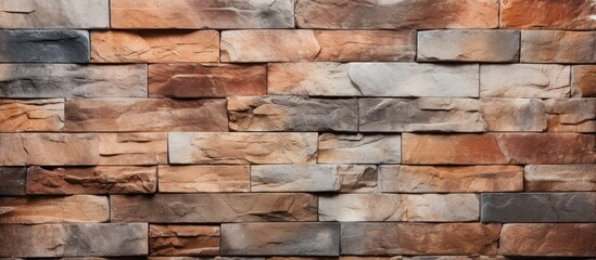Background with a textured surface made of stone bricks