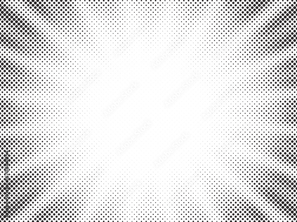 Poster Halftone gradient sun rays pattern. abstract halftone vector dots background. monochrome dots pattern. pop art, comic small dots. star rays halftone poster. shine, explosion. sunrise rays background.