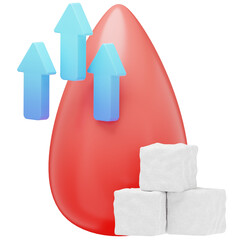 diabetes 3D icon illustration 