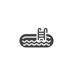 Swimming pool vector icon