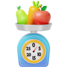 diet 3D icon illustration 