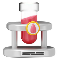 blood sample 3D icon illustration 